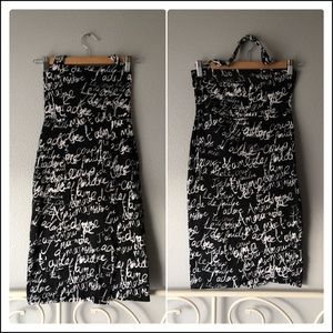 Motel Rocks Bodycon Y2K French Halter Dress (NWOT)